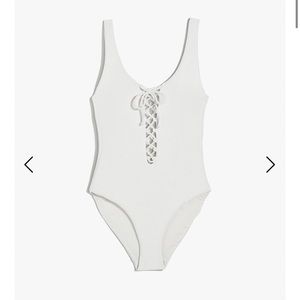 NWT Onia Bridget One Piece Rib Solid Swimsuit